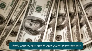 سعر صرف الدولار الأمريكي اليوم، 31 مايو: الدولار الأمريكي يضعف.